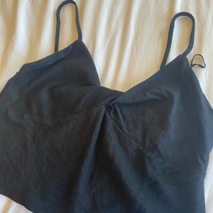 Zara Black Twist Crop Top Size M